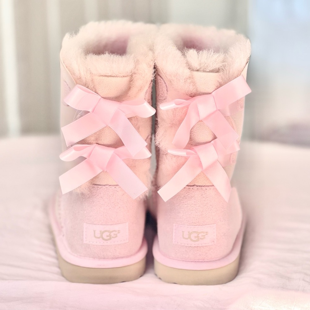 Pink K Bailey Bow II Ugg Boots